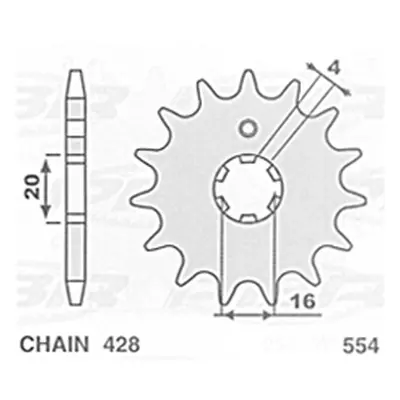 Ozubené kolo přední SIFAM 55412S (S ozubené kolo přední 554 12)