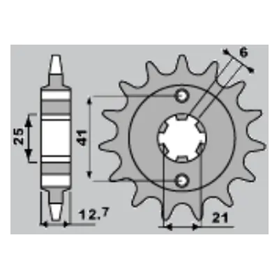 PBR ozubené kolo 288 17 18NC (Přední ozubené kolo PBR 288 17 18NC)