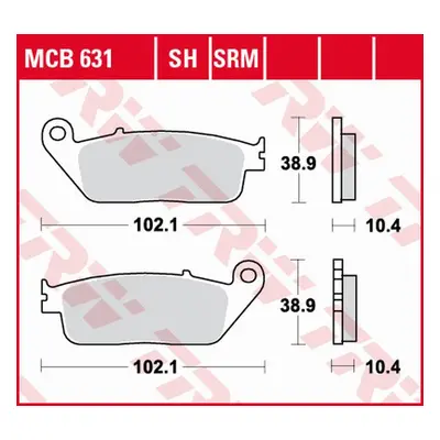 Brzdové destičky TRW LUCAS MCB631SRM (KH196) (TRW LUCAS ZF brzdové destičky KH196 sintrované YAM