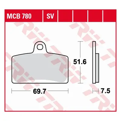 Brzdové destičky TRW LUCAS MCB780 (KH399) (TRW LUCAS brzdové destičky KH399 organické APRILIA RS