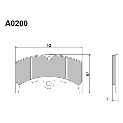 Brzdové destičky NISSIN A0200 (NISSIN brzdové destičky KH80 PREMIUM SEMI-METALLIC (sintrované )