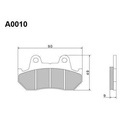 Brzdové destičky NISSIN A0010 (NISSIN brzdové destičky KH69/2 PREMIUM SEMI-METALLIC (sintrované