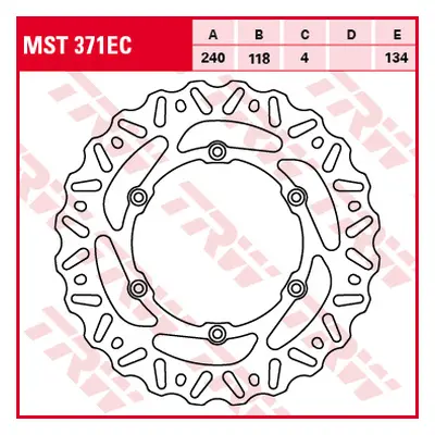 Brzdový kotouč TRW LUCAS zadní MST371EC (TRW LUCAS brzdový kotouč zadní SUZUKI RM 125/250 99-10 