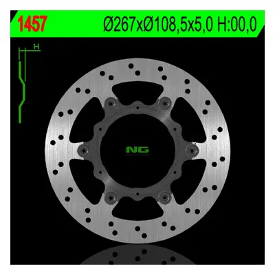 Brzdový kotouč NG Brakes NG1457 (NG brzdový kotouč zadní KTM 1050/1190/1290 ADVENTURE 13-15 (plo