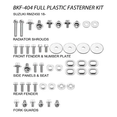 Sada šroubů do kapotáže ACCEL BKF-404 (ACCEL sada šroubů do kapotáže SUZUKI RMZ 450 18-20 (BKF-4