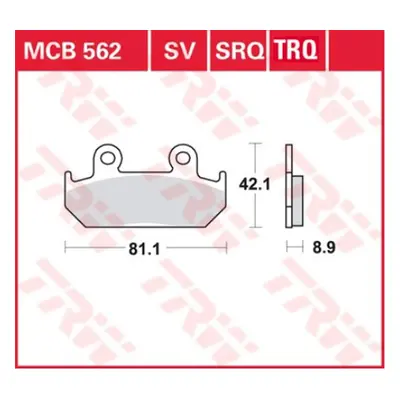 Brzdové destičky TRW LUCAS MCB562TRQ (KH121) (TRW LUCAS brzdové destičky KH121 sintrované RACING