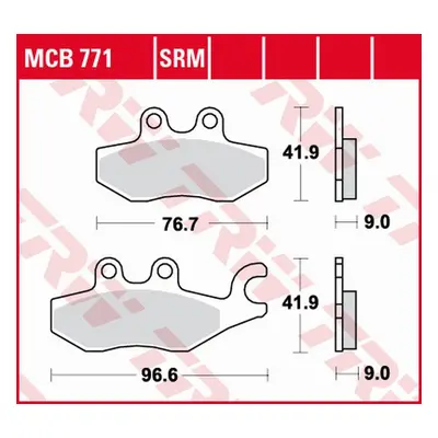 TRW ZF brzdové destičky KH418 organické PIAGGIO BEVERLY 125 10-, MEDELEY 125 16-, MP3 125 09-12,