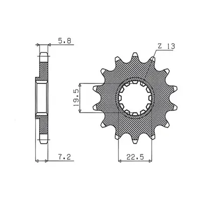 Ozubené kolo přední SUNSTAR SUN32415 (JTF434.15, 43415JT) (SUNSTAR ozubené kolo přední 434 15 (J