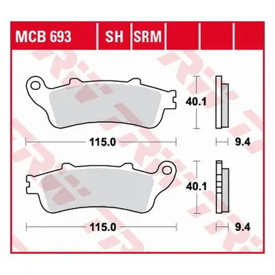 TRW ZF brzdové destičky KH281 sintrované HONDA FES 125/150 PANTHEON 98-06, FES 250 FORESIGHT 98-