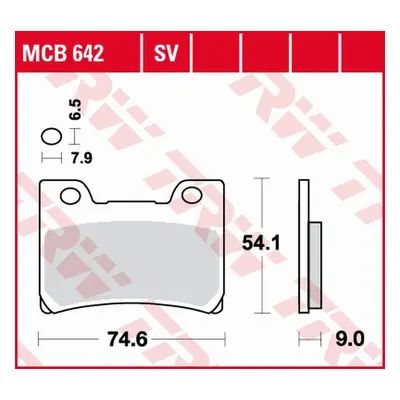 Brzdové destičky TRW LUCAS MCB642 (KH123) (TRW LUCAS ZF brzdové destičky KH123 organické YAMAHA 