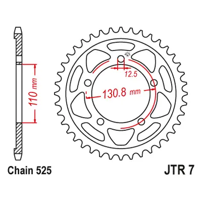 JT Sprockets rozeta JTR7.45 (458545JT) (Zadní ozubené kolo JT Sprockets JTR7.45)