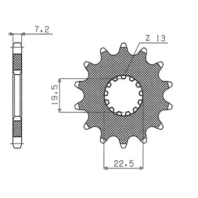 Ozubené kolo přední SUNSTAR SUN40314 (JTF433.14, 43314JT) (SUNSTAR ozubené kolo přední 433 14 (J