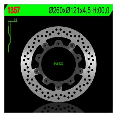 Brzdový kotouč NG Brakes NG1357 (NG brzdový kotouč přední SUZUKI BURGMAN 650 04-19, AN 250 03-08