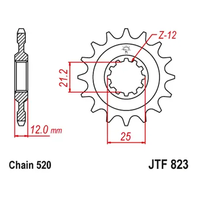 Ozubené kolo přední JT SPROCKETS JTF823.16 (82316JT) (JT ozubené kolo přední 823 16 (82316JT))