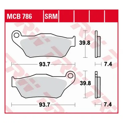 Brzdové destičky TRW LUCAS MCB786SRM (TRW LUCAS ZF brzdové destičky KH430 sintrované YAMAHA YP 1