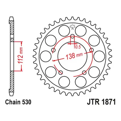 Rozeta JT SPROCKETS JTR1871.50 (444850JT) (JT rozeta 4448 50 (444850JT))