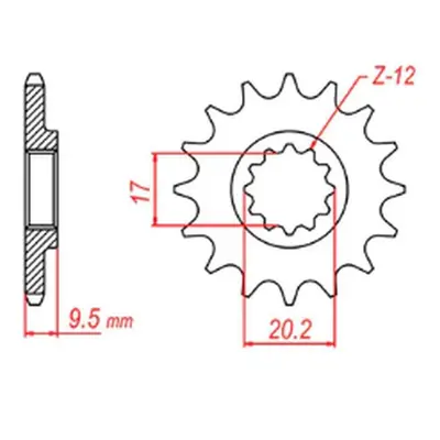 Řetězové kolo přední MTX 10-KT4-14 (JTF1906.14) (MTX PARTS řetězové kolo přední 7005 14 (JTF1906