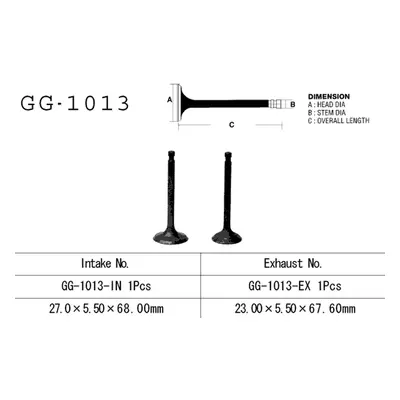 Sací ventil VESRAH GG-1013-IN (VESRAH sací ventil HONDA ATC 90 71-78, ATC 110 79-85, CT 90 70-79