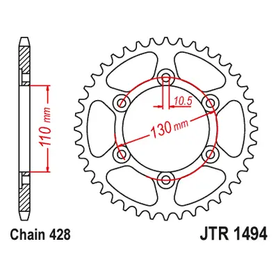 JT Sprockets rozeta JTR1494.56 (Zadní ozubené kolo JT Sprockets JTR1494.56)