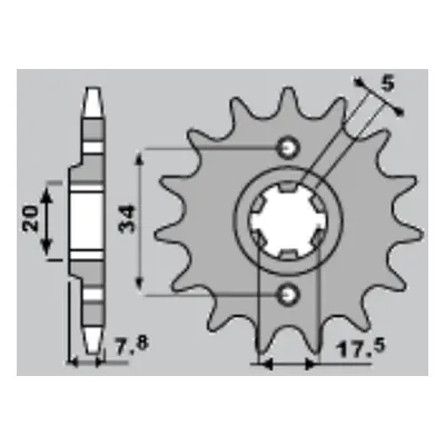 PBR ozubené kolo 279 13 18NC (Přední ozubené kolo PBR 279 13 18NC)