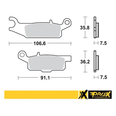 Brzdové destičky PROX 37.265102 (PROX brzdové destičky KH444 YAMAHA YFM 550 GRIZZLY 11-14, YFM 7