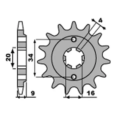 Ozubené kolo přední PBR 20621418NC (JTF1554.14, STD.+1) (PBR ozubené kolo přední 2062 14 18NC (J