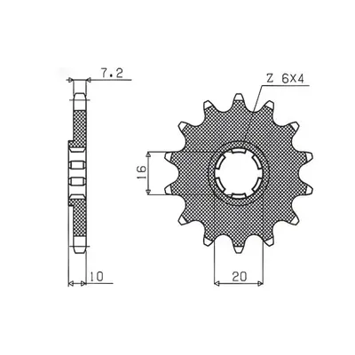 Ozubené kolo přední SUNSTAR SUN22714 (-1, JTF410.14, 79914JT) (SUNSTAR ozubené kolo přední 799 1