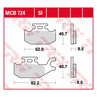 Brzdové destičky TRW LUCAS MCB724 (TRW ZF brzdové destičky KH organické BENELLI CAFFE NERO 250 0