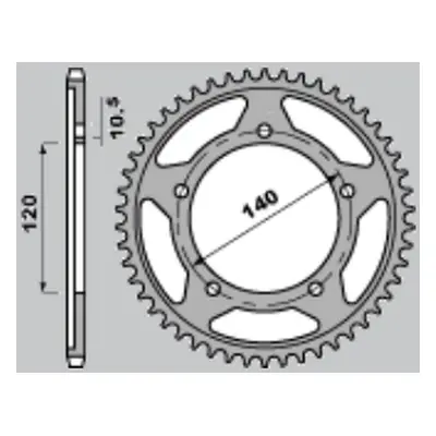 CHT rozeta 4398 42 THF SUZUKI GSXR 1000 00-05, DL 1000 02-06 (A4152061423) (CHT rozeta 4398 42 T