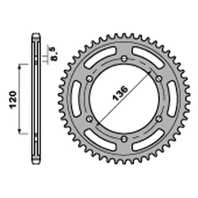 PBR rozeta 864 45 C45 (86445C45) (Zadní ozubené kolo PBR 86445C45)