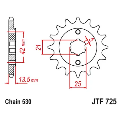 JT Sprockets ozubené kolo JTF725.15 (72515JT) (Přední ozubené kolo JT Sprockets JTF725.15)