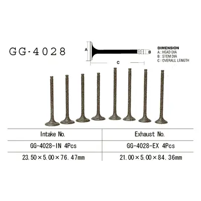 Sací ventil VESRAH GG-4028-IN (VESRAH sací ventil KAWASAKI EL 250 88-91, EX 250 88-07 (12004-107