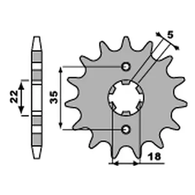 Řetězové kolo přední PBR 2053 15 18NC (JTF1559.15, STD.+1) (PBR řetězové kolo přední 2053 15 18N