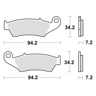 TRW ZF brzdové destičky KH185 KH389 sintrované závodní HONDA XL 125 03-08, XR 400 96-03, XLV 650