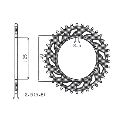 SUNSTAR rozeta 899 43 (JTR897.43) (89943JT) (SUN1-3547-43) (SUNSTAR rozeta 899 43 (JTR897.43) (8