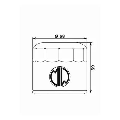 Olejový filtr MIW/MEIWA T23001 (268191) (HF191, 50) (MIW/MEIWA olejový filtr OEM 778117, 1177811