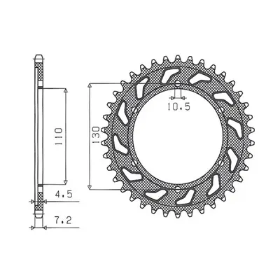 Rozeta SUNSTAR SUN1-4474-47 (+3, JTR1876.47, 438547JT) (SUNSTAR rozeta 4385 47 (+3), SUZUKI GSXR