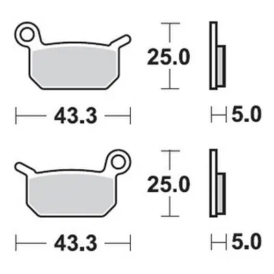 Brzdové destičky MOTO-MASTER 094711 (MOTO-MASTER brzdové destičky KH325 SINTER METAL 11 (sinterp