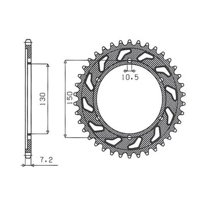 Rozeta SUNSTAR SUN1-4598-44 (JTR300.44, 30044JT) (SUNSTAR rozeta 300 44 (JTR300.44) (30044JT))