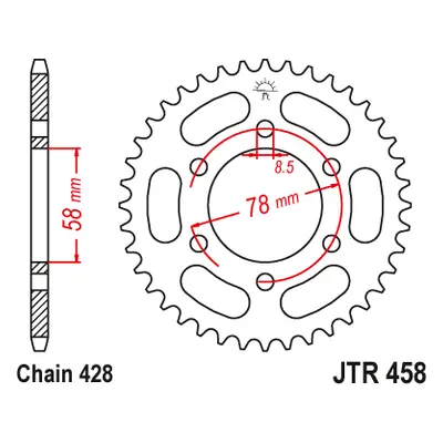 JT Sprockets rozeta JTR458.36 (82636JT) (Zadní ozubené kolo JT Sprockets JTR458.36)