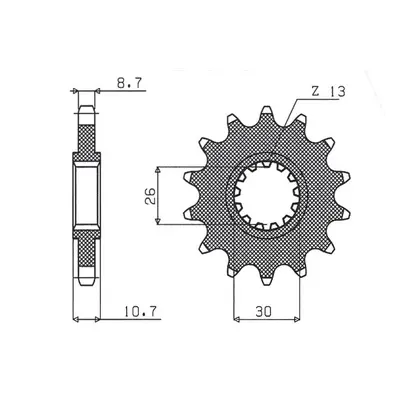 Řetězové kolo přední SUNSTAR SUN51715 (JTF579.15, 57915JT) (SUNSTAR řetězové kolo přední 579 15 