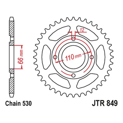 Rozeta JT SPROCKETS JTR849.38 (84938JT) (JT rozeta 849 38 (84938JT))