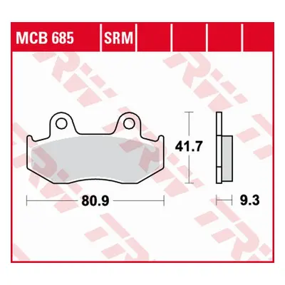 Brzdové destičky TRW LUCAS MCB685SRM (KH411) (TRW LUCAS ZF KLOCKI HAMULCOWE KH411 SINTER HONDA S