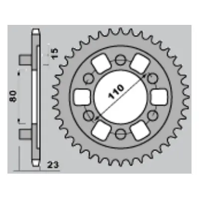 CHT rozeta 3555 38 APRILIA AF1 125 90-93 (A4150019380) (CHT rozeta 3555 38 APRILIA AF1 125 90-93