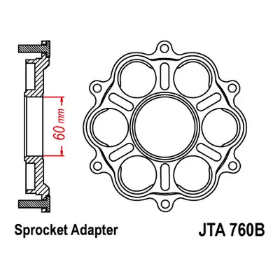 Adaptér ozubeného kola zadní JT SPROCKETS JTA760B (JT adaptér ozubeného kola zadní)