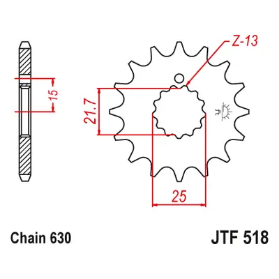 JT Sprockets ozubené kolo JTF518.15 (51815JT) (Přední ozubené kolo JT Sprockets JTF518.15)