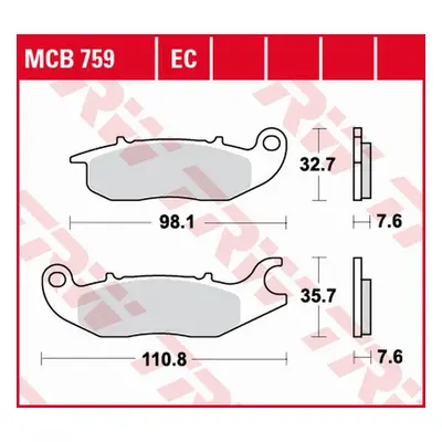 TRW ZF brzdové destičky KH375 ECO organické HONDA CBF 125 09-16, CBR 125R 04-17, s 125 MONKEY 18