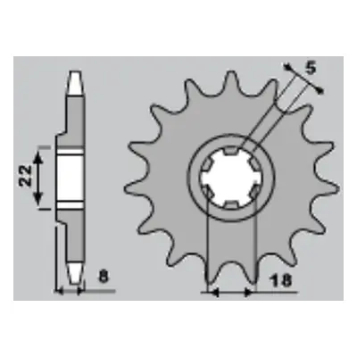 PBR ozubené kolo 431 14 18NC (4311418NC) (Přední ozubené kolo PBR 4311418NC)