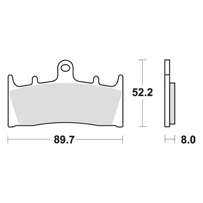 TRW ZF brzdové destičky KH188 organické KAWASAKI ZX9R 96-01, ZRX 1100 / 1200 96-06, VN 1500 02-0