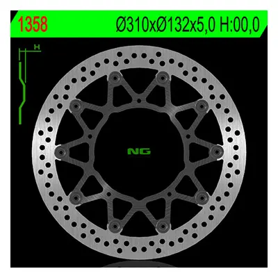 Brzdový kotouč NG Brakes NG1358 (NG brzdový kotouč přední YAMAHA YZF R1 ABS 12-15 (310X132X5,0) 